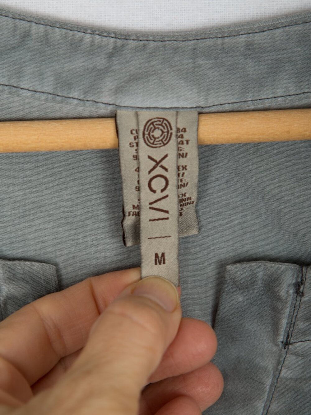 XCVI Washed Gray Cotton Ruched Side Sleeveless Dress Medium Y2K Cargo M - Picture 12 of 12